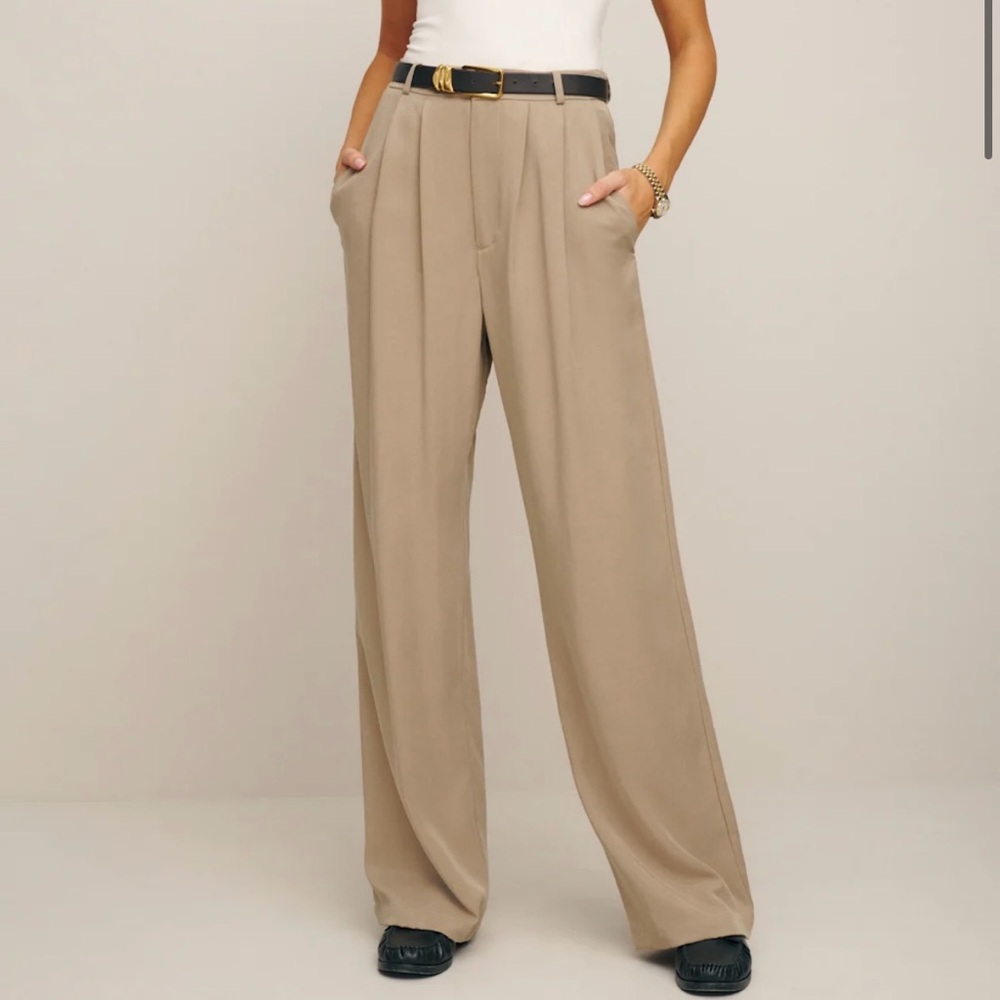 Reformation Mason Pant in khaki